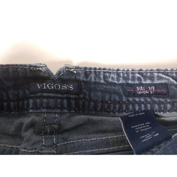 Vigoss The Dallas Capri Women's Jean Size 1/2 X 21 Thick stitch! (26x21) - Picture 5 of 6